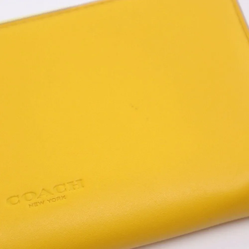 New Coach Disney Mickey Riding Skateboard Accordion Zip Wallet Banana Yellow - Picture 11 of 12